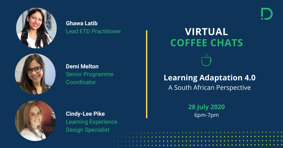 OmniHRC's tweet photo. COFFEE CHATS SERIES 3:1 | Learning Adptation 4.0 | A South African Perspective.
Join our panel as they explore these insights in an interactive discussion.
Register today: https://t.co/mkuG3ifzHP
#CoffeeChats #DevelopmentStack #Virtual #Leadership #PurposeDrivenDevelopment https://t.co/y3S6xTfAbh