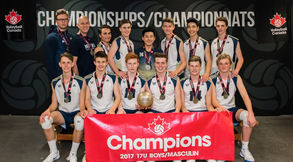 VCNationals's tweet image. #TBT to the 2017 #VCNats where @NOOKSVC were the U17 Boys National Champions! @VolleyballAB 

#TBT aux #VCNats 2017, où @NOOKSVC étaient les championnes masculine nationales des 17U!