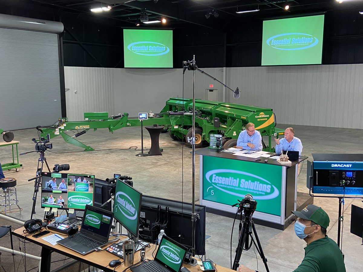 GreatPlains_Ag's tweet photo. Great Plains is hosting our first-ever virtual dealer meeting this week. Here's some #behindthescenes shots. Also, stayed tuned in coming weeks for some new product announcements. We can't wait to tell you about them!!! 😃#GreatPlainsAg #HarvestStartsHere #EssentialSolutions https://t.co/hcWvZoQoGi
