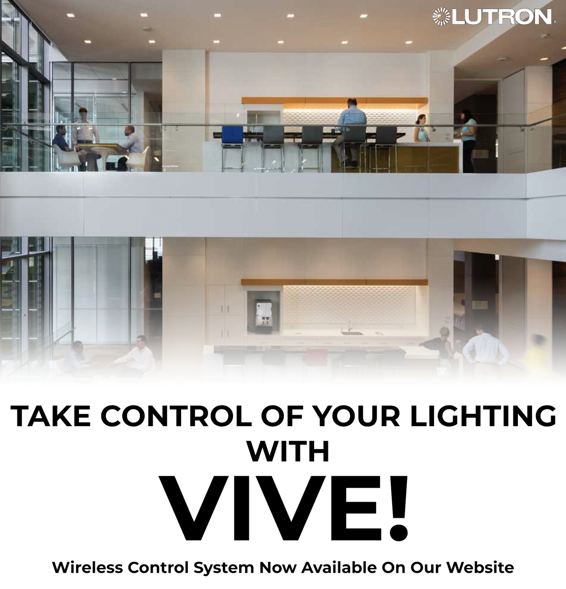 Take control of your lighting with Lutron's Vive wireless control system. Easy to install and manageable from an app on your phone, Vive is the perfect way to update both new and existing commercial building spaces! Available on our website. ledsupplyco.com/shop-by-brand/…