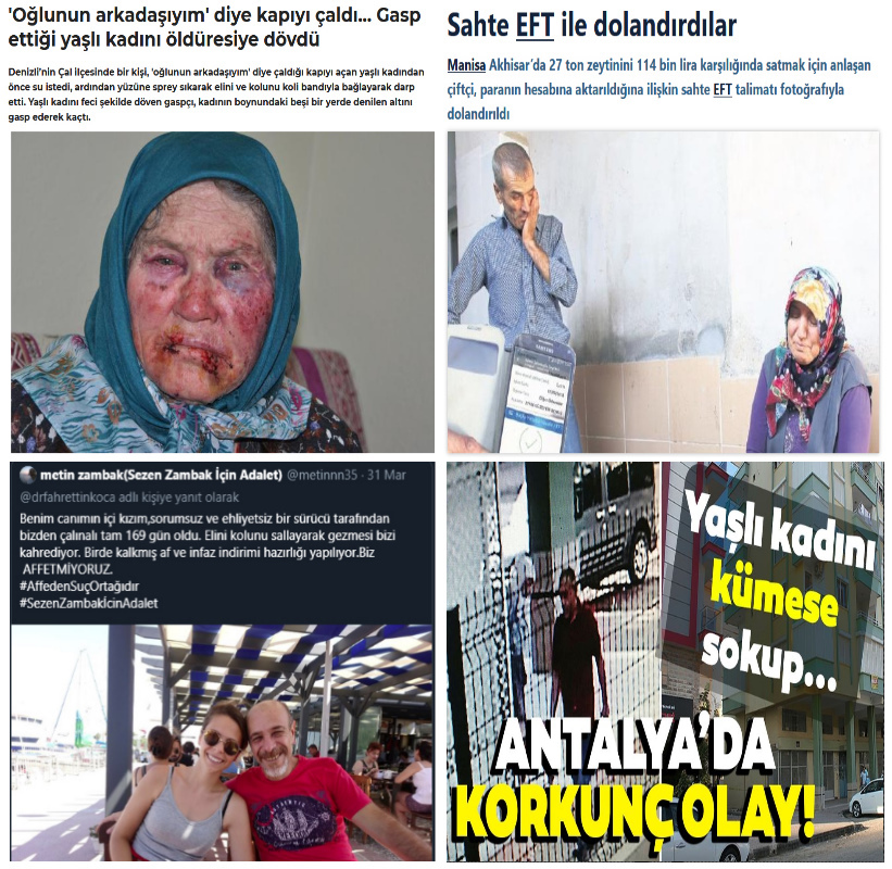 <a href="/RTErdogan/">Recep Tayyip Erdoğan</a> Daha 3 ay önce yaptığınız af-indirim ile;
binlerce toplum zararlısı cezalarının tamamından veya büyük kısmından kurtarıldı. Mazlumların-mağdurların AHINI YERDE BIRAKTINIZ.

Bu suçların/suçluların gadrine uğrayanlar neydi?! DOMATES Mİ? 

Samimiyetinizi seveyim!