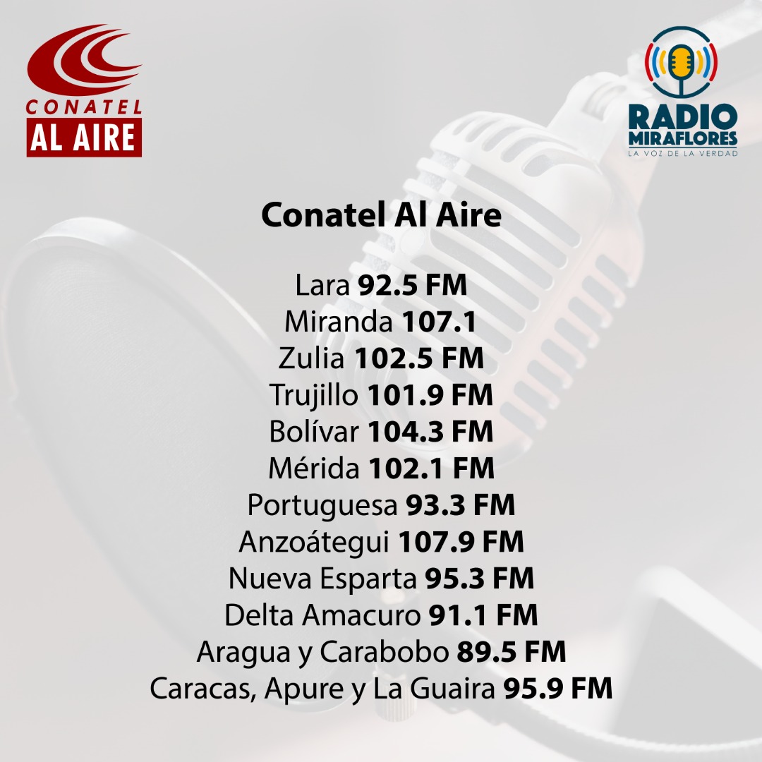 Conatel's tweet photo. ¡Atentos! Ya comenzó #ConatelAlAire, puedes escucharlo en todo el país por la señal de Radio Miraflores y no te pierdas la entrevista de hoy #22Jul con la participación de Alexander Sulbarán secretario ejecutivo del Sistema de Información y Comunicación del estado Amazonas 📻🎙️ https://t.co/gsnEzBfWTc