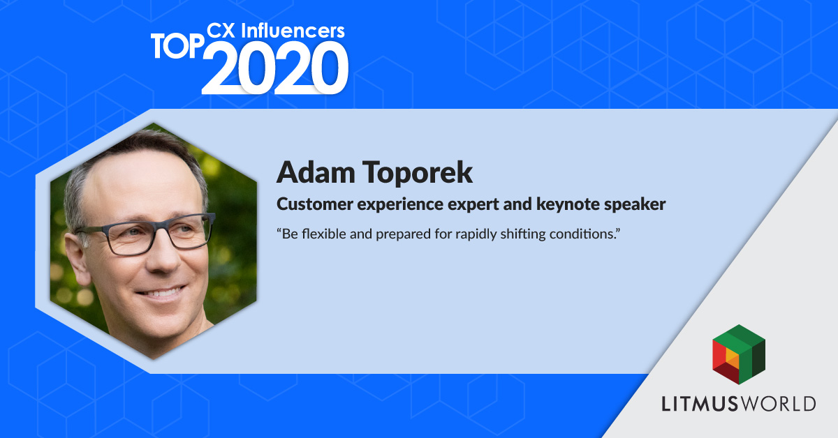 LitmusWorld's tweet photo. #WeAskedTheExperts (1 of 4)
What would you advise businesses as a bounce-back strategy through the pandemic? And, they answered!
Check out our complete list of 'Most Influential CX Leaders' here: https://t.co/W7mmWoCzgC
#BuildingCX #VoiceOfExperts #BusinessIn2020 https://t.co/swK62fEJax
