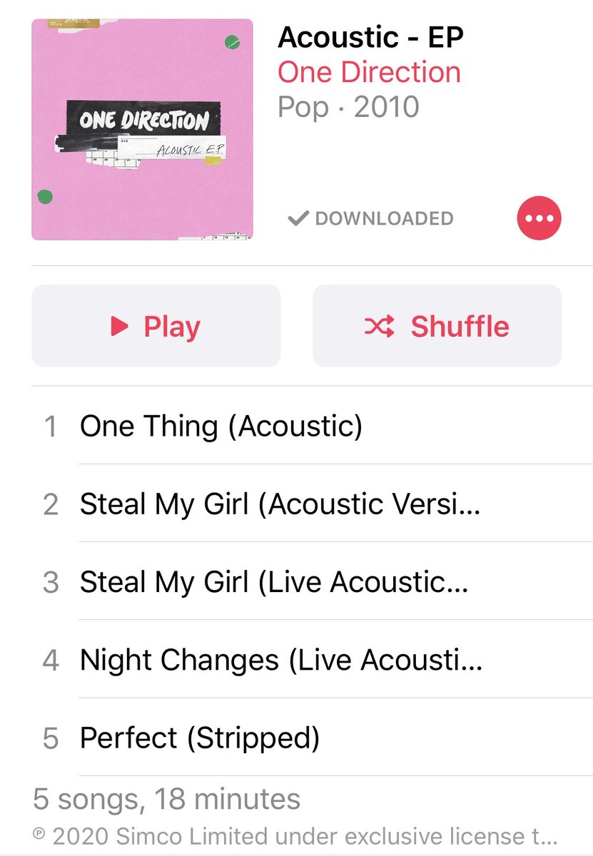 Smallzy's tweet photo. Sound the alarms 🚨 Look what just appeared on my Apple Music! @onedirection #10YearsOf1D https://t.co/AQbETXFN00