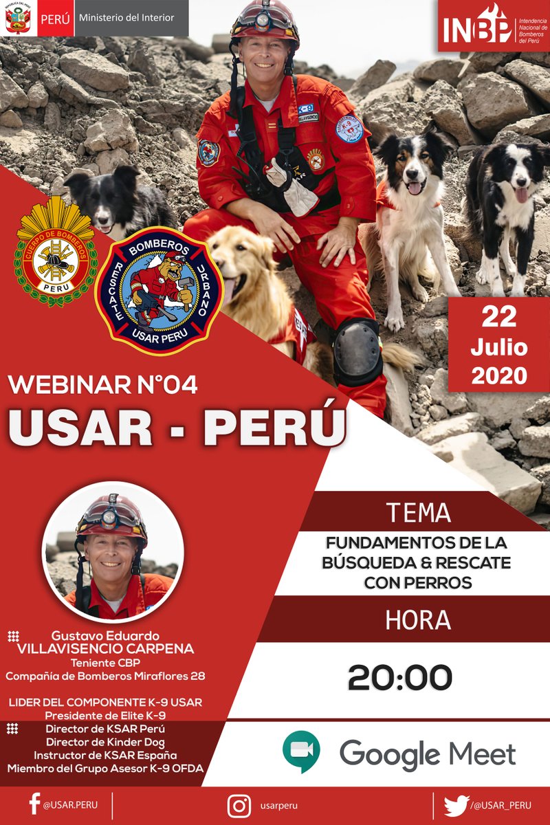 USAR_PERU's tweet photo. VACANTES LIMITADAS - Para participar, llenar el formulario:  
https://t.co/BeGh5D4zkV
🧑‍🚒🚒🇵🇪
#USAR #Peru #Bomberos #RescateUrbano #bomberosvoluntarios #BomberosPeru #RescateTecnico #CGBVP #INBP #DEB #DireccionEscueladeBomberos #INSARAG #firefighters #rescue #bombeiros #resgate https://t.co/mYUIG6puoL