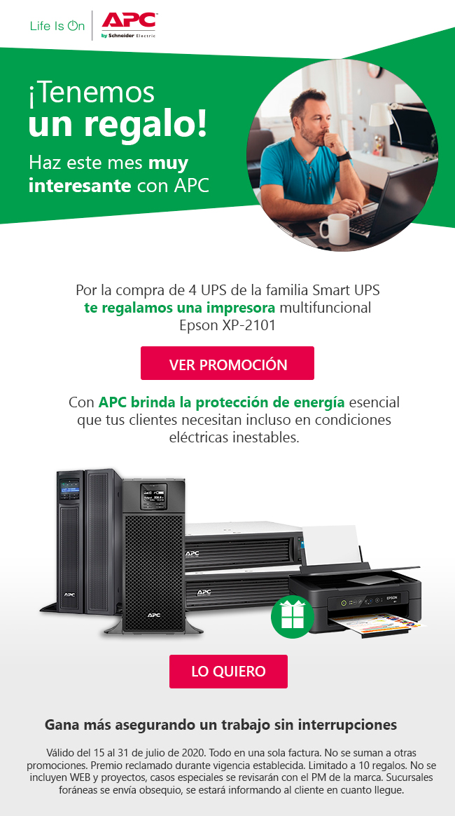 karla06437966's tweet photo. APC siempre con las mejores promociones y con los mejores regalos, este mes estamos muy impresionantes, te regalamos un impresora en la compra de tu UPS favorito.

#APCelPreferidoDelCanal #LifeIsOn #Intcomex_Mexico https://t.co/SvG1Z30adA