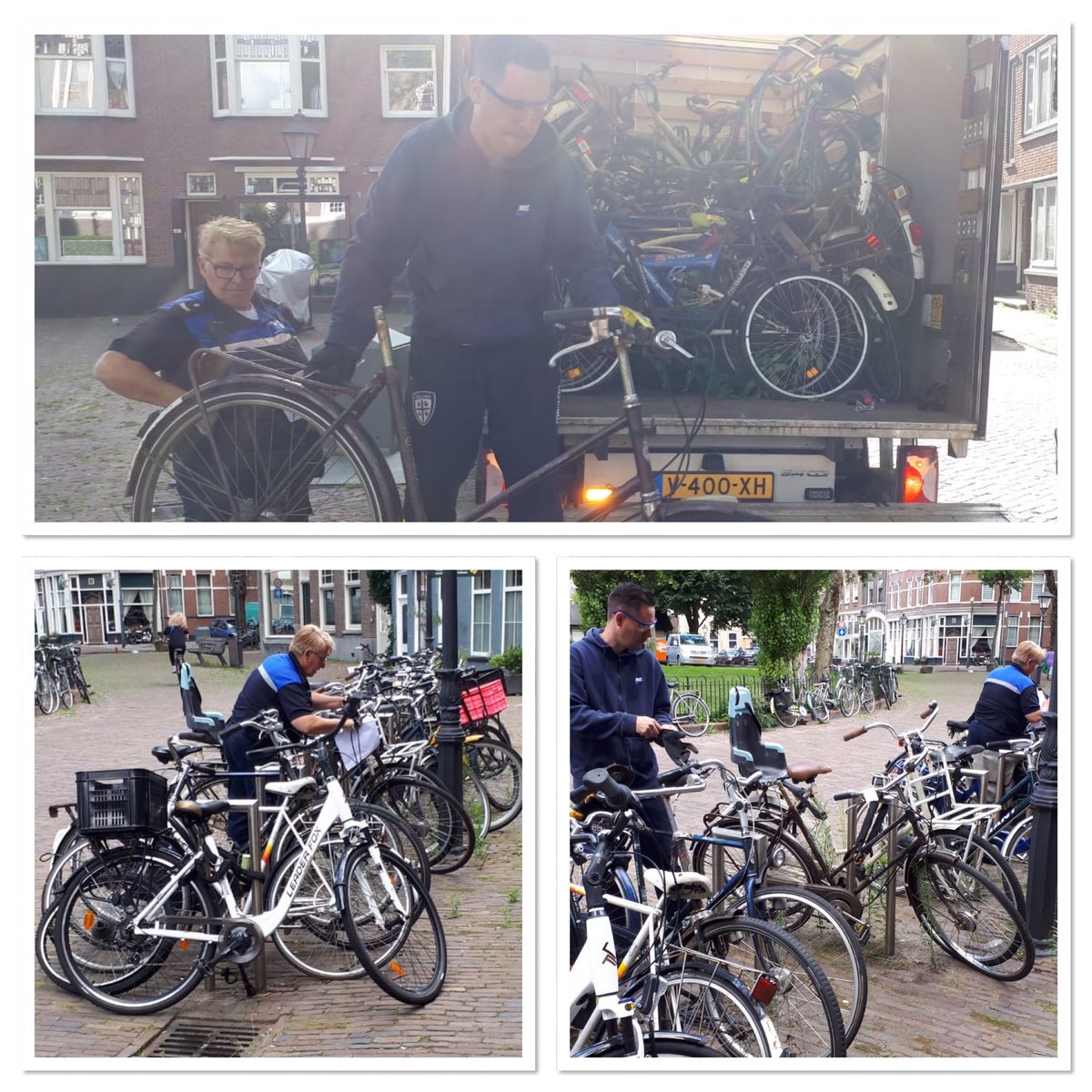 Handhaving_010's tweet photo. #Handhaving #WijkBeheer collega’s hebben samen #MAGIS010 een fietsverwijderactie gehouden vandaag #Charlois en 87 fietsen verwijderd. Fiets weg? Check Fietspunt https://t.co/eLFbQpMxhG of bel 14010...^OS https://t.co/QFSECxe1Ze