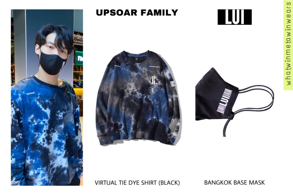 whatwinwears_'s tweet photo. ✨Win Metawin wears
👕UPSOAR FAMILY VIRTUAL TIE DYE SHIRT (BLACK)
💵75$ (~2,400THB)
😷LUI BANGKOK BASE MASK
💵390THB
📷chayapat_pop
#upsoarfamily #upsoar #luiofficial #winmetawin #วินเมธวิน #whatwinmetawinwears #snowballpower https://t.co/WIJA2BAYUd