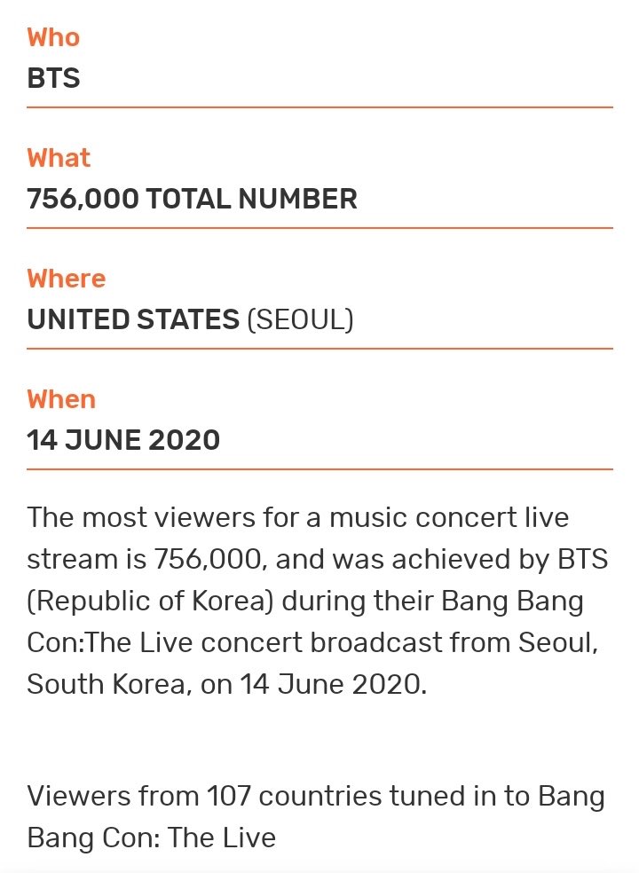 MoArmyChile's tweet photo. 📌RÉCORD : 

@BTS_twt logró un récord de "La mayoría de las vistas en un concierto de música virtual" con Bang Bang Con: The Live 

🔗https://t.co/RLwhEE2usL https://t.co/UcyN0p82V3