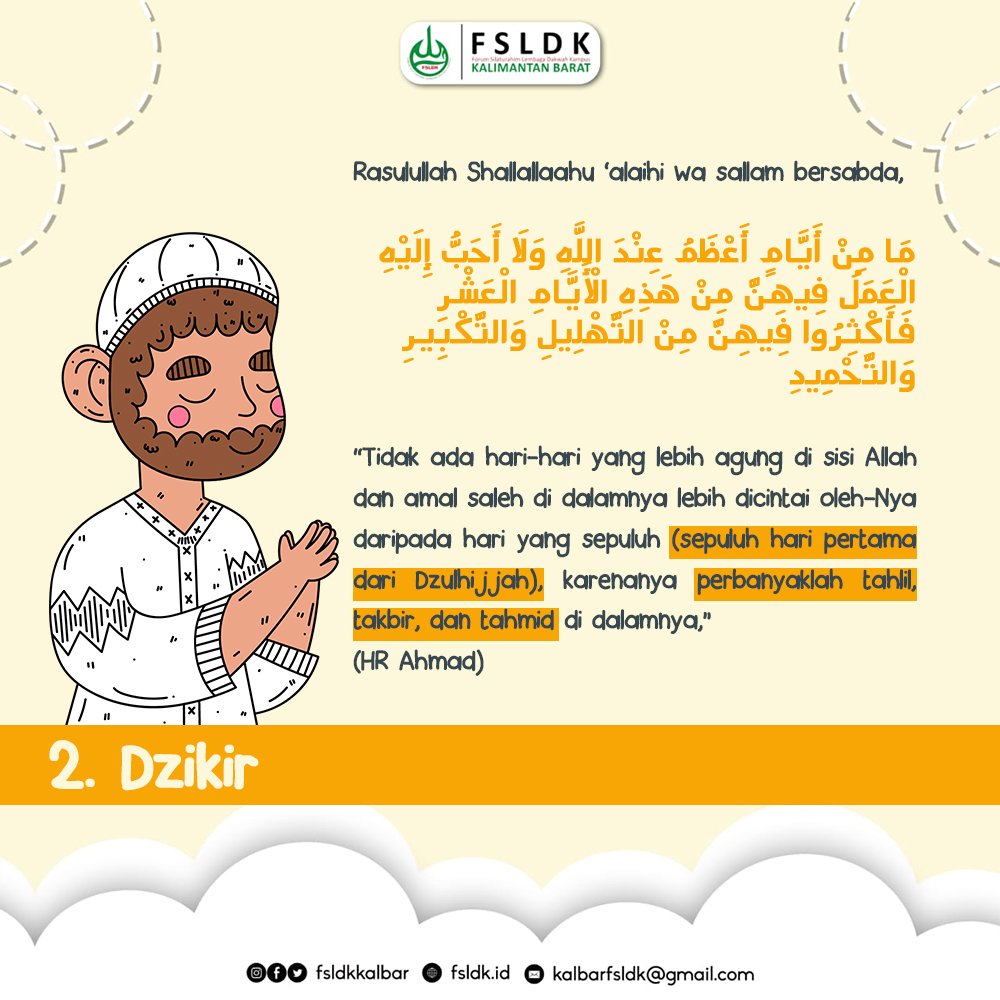 fsldkkalbar_'s tweet photo. Alhamdulillah udah bulan #dzulhijjah aja yuk cek amalan-amalan apa saja yang bisa kita perbuat
#fsldk
#fsldkkalbar
#puskomda
#puskomdakalbar
#qurban https://t.co/mbUcZLkJZg