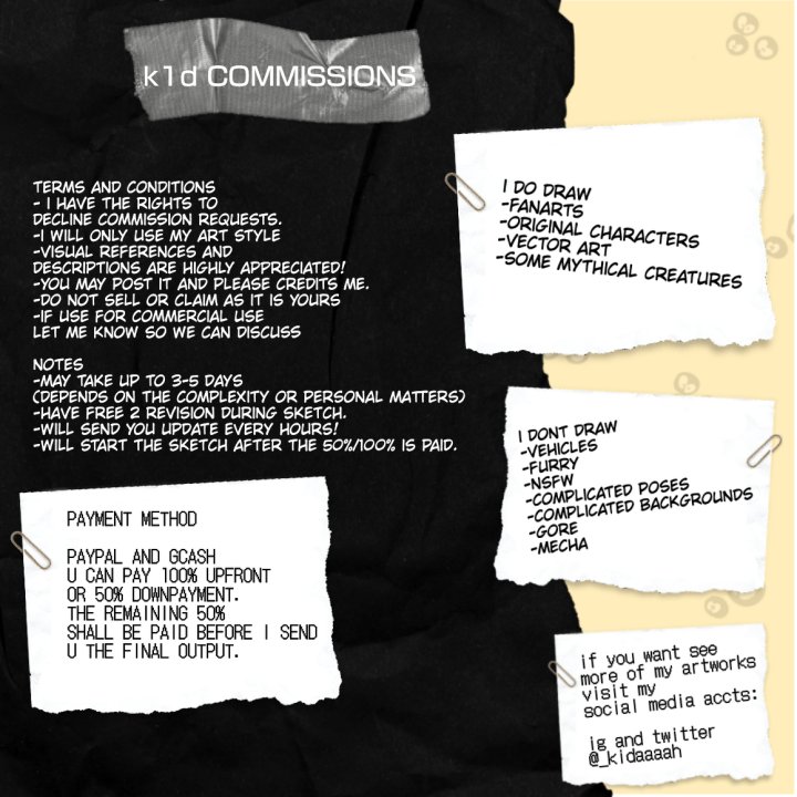 _kikikidaaaah's tweet photo. 🌊!OPEN FOR COMMISSIONS!🌊

My commissions are finally open!
I really wanna help pay some bills in the house since were struggling this pandemic :((( Please DM me for inquiries if you're interested!

#commissionsopen #artph #art
( rts are appreciated! ) https://t.co/9DZdEsalOB