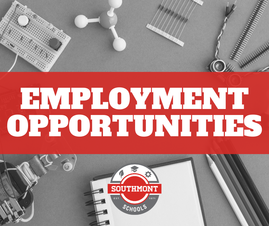 Southmont Schools is looking for outstanding individuals to join our school family! Open positions can be found on our website at southmontschools.org/employment-opp…. #ProudToBeAMountie