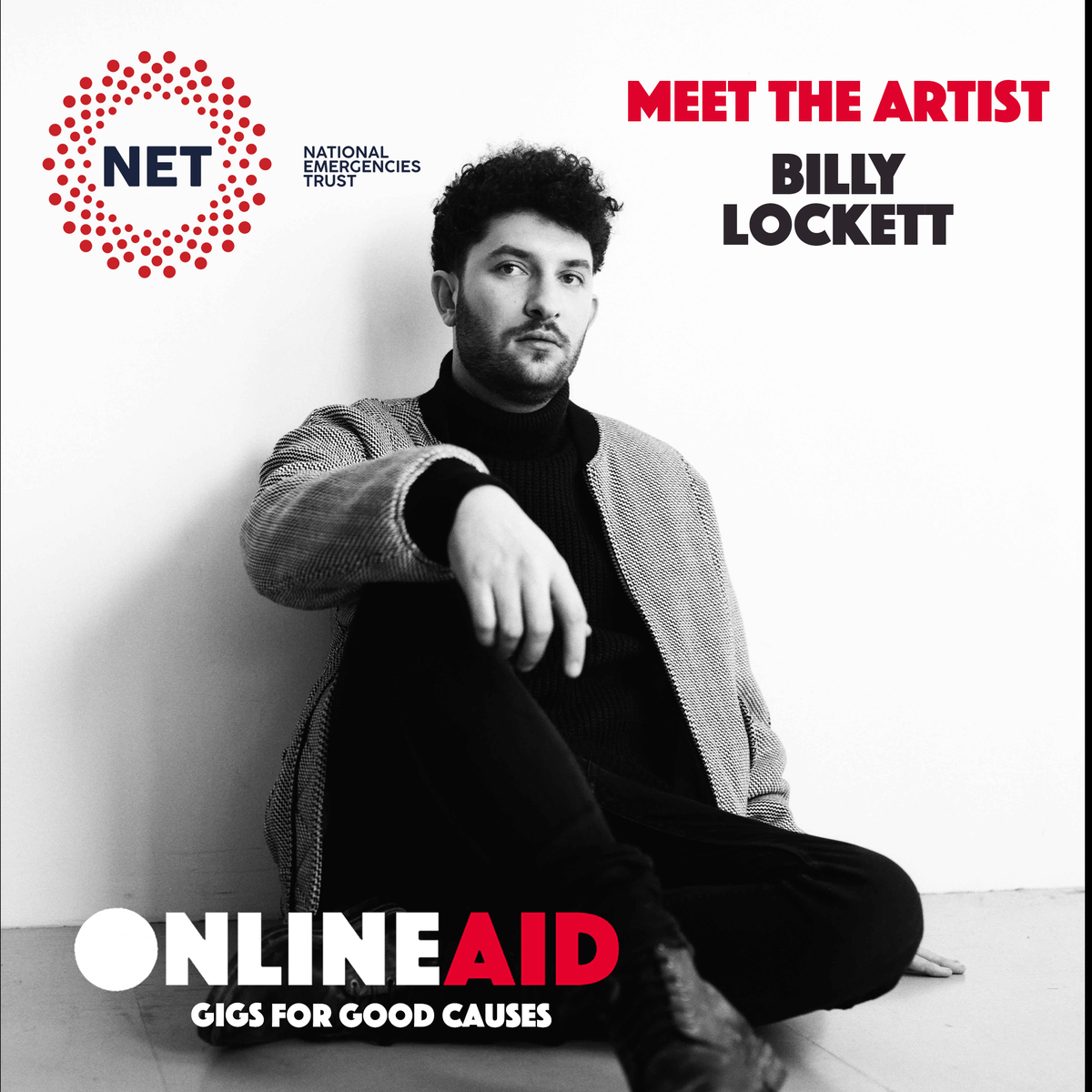 #MeetTheArtist <a href="/billylockett/">Billy Lockett</a> 

Billy is a singer/songwriter from Northampton supporting <a href="/NatEmergTrust/">National Emergencies Trust</a> 

His album 'Together at Home' just reached no.8 in UK charts 🥳

🏆WIN a free ticket bit.ly/2CmQSTw to see Billy perform from home <a href="/OnlineAid_/">Online Aid</a> on 4 August

#OnlineAid