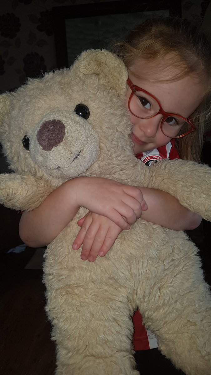 gemroseh's tweet photo. @MeynellSchool  georgina made a start on her summer toy project we had a lovely trip down memory lane finding mummys old bear we even found an old picture of mummy with bobby 🙈 https://t.co/2FOJQns6QD