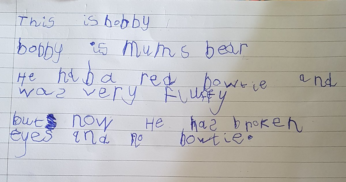 gemroseh's tweet photo. @MeynellSchool  georgina made a start on her summer toy project we had a lovely trip down memory lane finding mummys old bear we even found an old picture of mummy with bobby 🙈 https://t.co/2FOJQns6QD