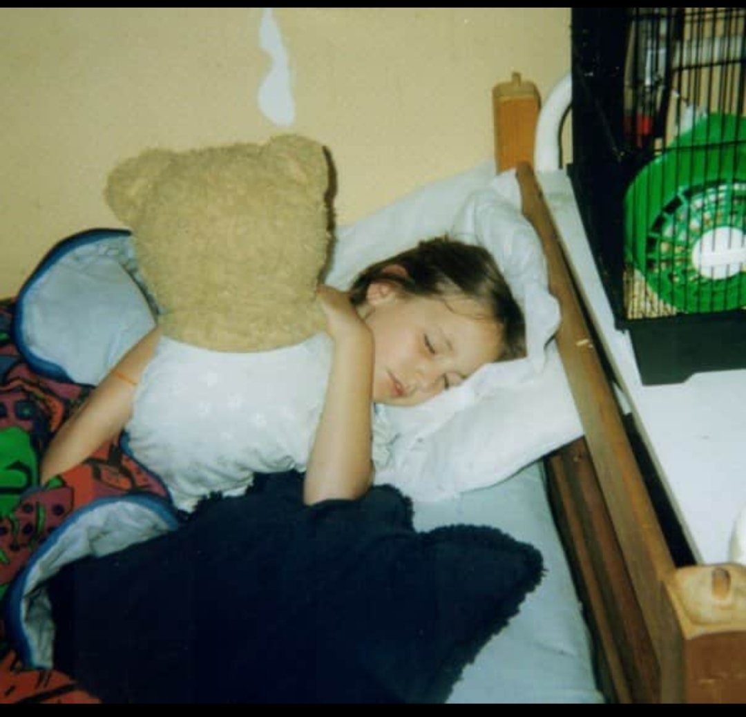 gemroseh's tweet photo. @MeynellSchool  georgina made a start on her summer toy project we had a lovely trip down memory lane finding mummys old bear we even found an old picture of mummy with bobby 🙈 https://t.co/2FOJQns6QD