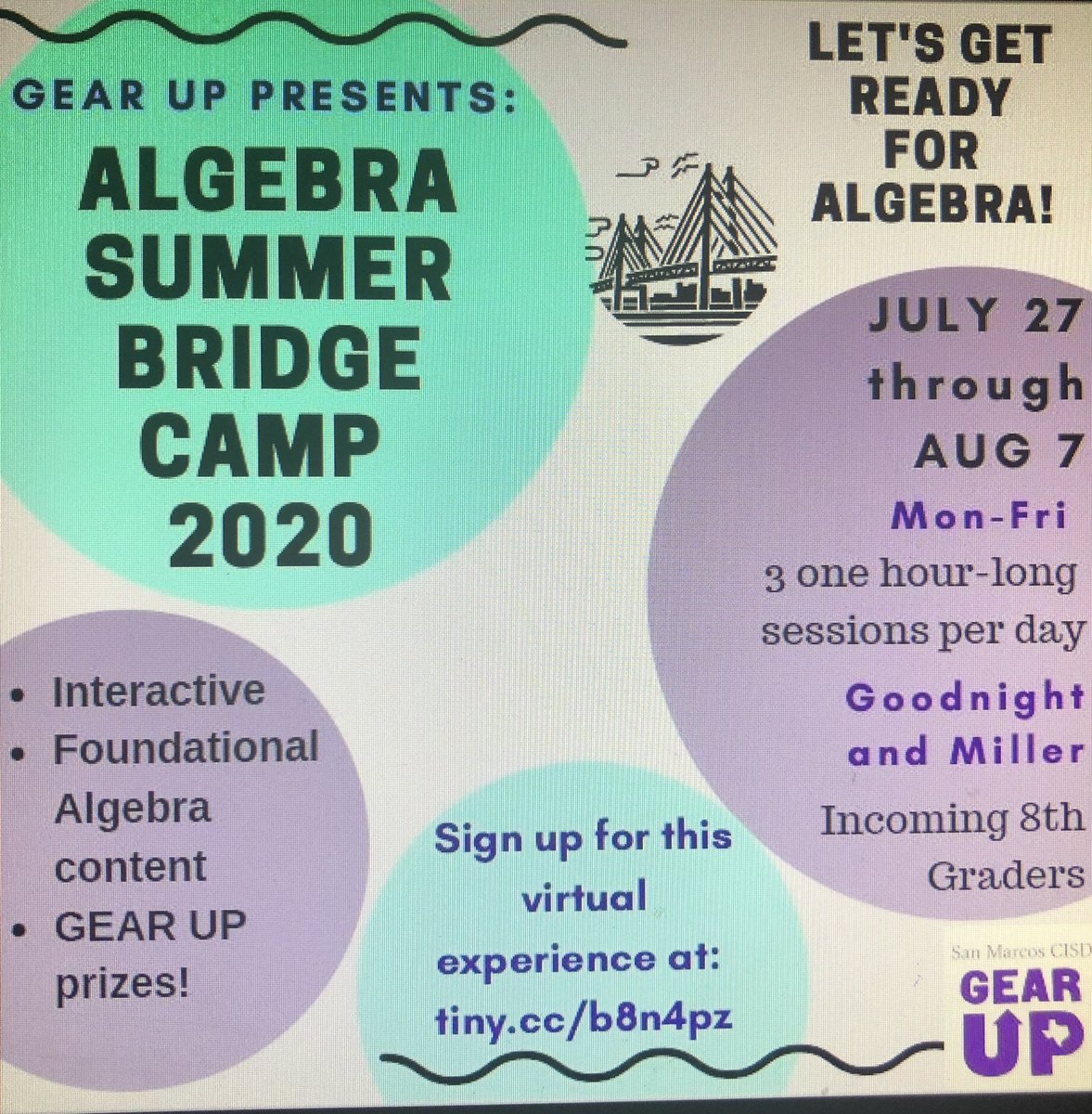 MillerCounselo1's tweet photo. Virtual Algebra Bridge Camp                    #WeareMiller https://t.co/CCe4VdIdum