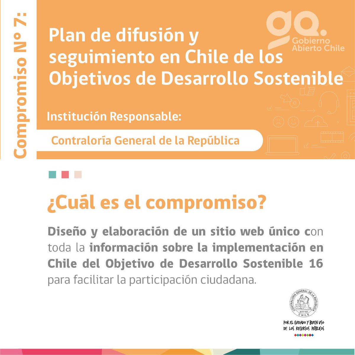 GobAbiertoCL's tweet photo. 💻La plataforma será un espacio de información, 🖐participación y 🔈difusión para distintos actores al proceso de implementación del Objetivo de Desarrollo Sostenible 16 llamado paz justicia e instituciones fuertes. 🕊#gobiernoabierto #ogpchile #opengov https://t.co/kOLdzYTzj2