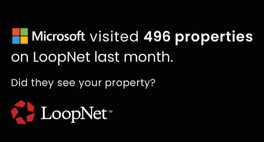 Big tech visited nearly 2,000 #CommercialRealEstate properties on #LoopNet last month. Make sure they see your property first: ms.spr.ly/6011TWk9P