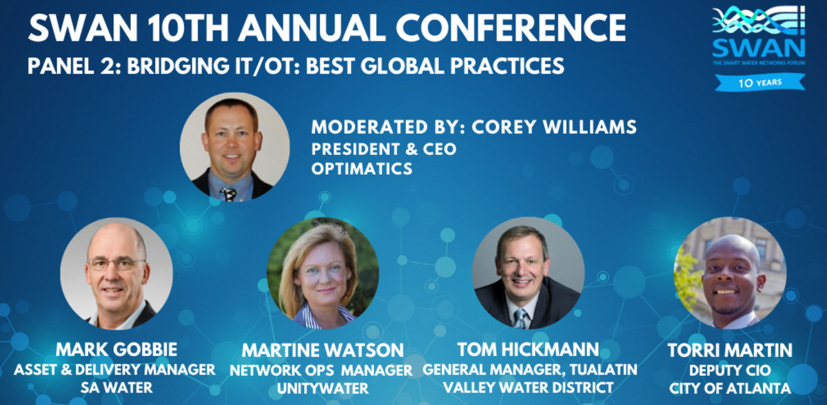 SWAN_NorthAm's tweet photo. For too long, utility #technology has been #IT v #OT. Corey William @optimatics moderates "Bridging IT/OT". Perfect kickoff by @TorriMartinATL: Technolgoy is "support that enables people to do their jobs." #SWAN2020 https://t.co/7RhTBTmJoR