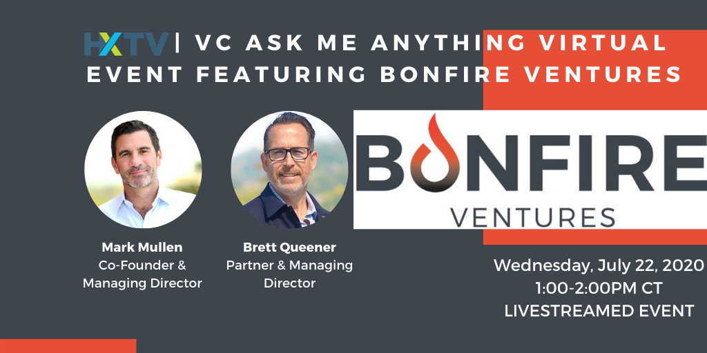 HouEX's tweet photo. This afternoon, from 1-2PM CDT, #HXTV will be hosting @bonfire_vc for our next VC AMA! Be sure to tune in!
Register: https://t.co/wSvSVlm989
Apply to Pitch 1:1: https://t.co/VeSA83NLB6 https://t.co/g2E80YcLkf