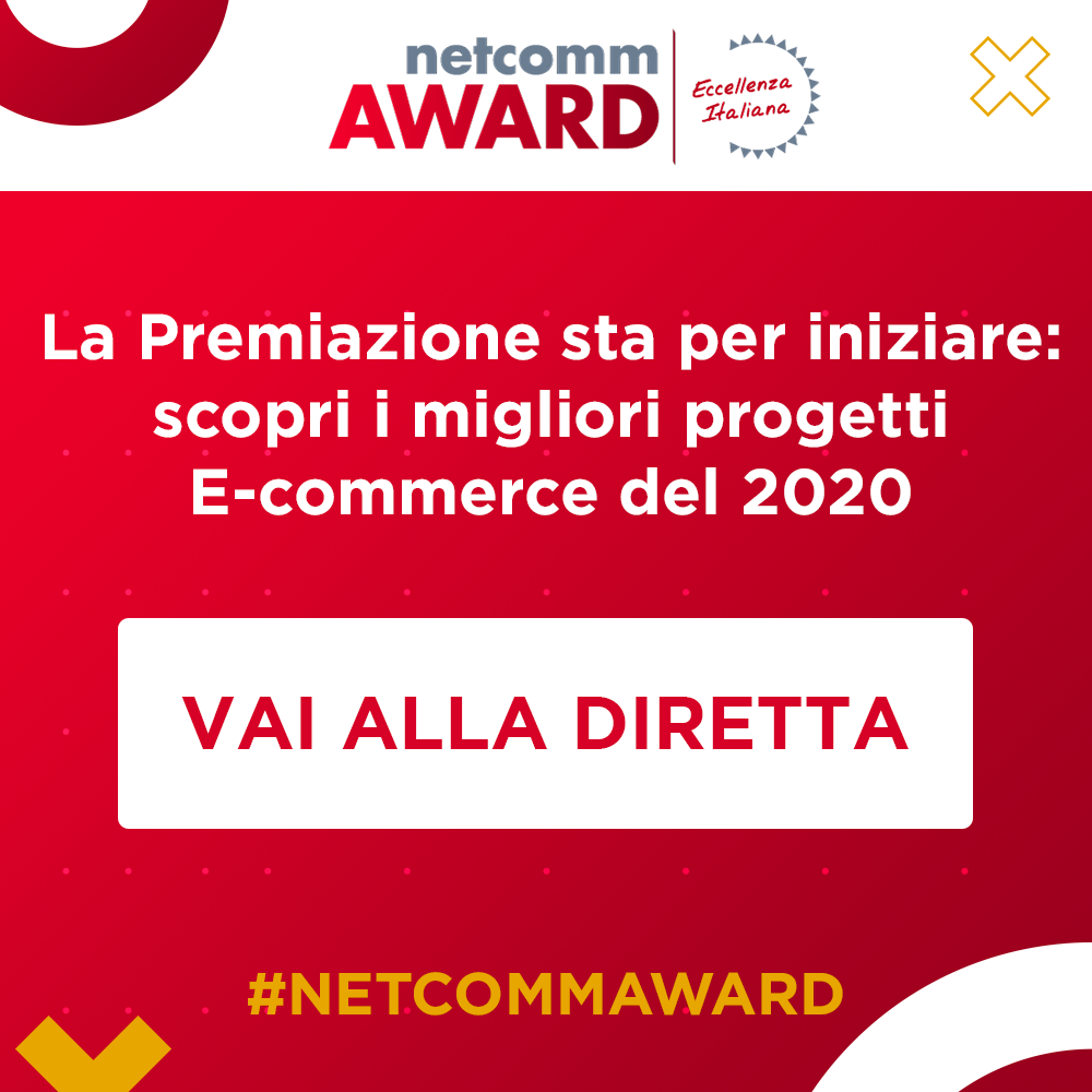 ConsNetcomm's tweet photo. Ancora pochi minuti e avrà inizio la Serata di Premiazione dei Netcomm Award 2020
🔴VAI alla Diretta: https://t.co/J6nQ5L9Bfy
#NetcommAward https://t.co/2c9genaUwv