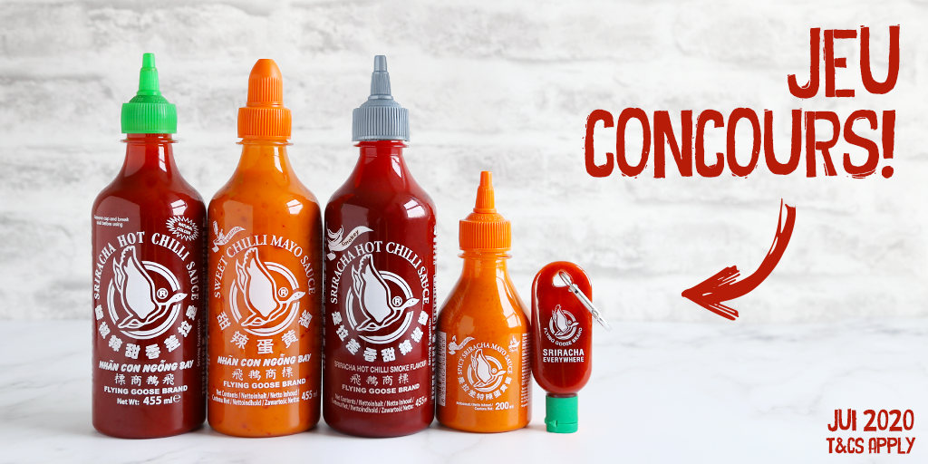 Sriracha_FR's tweet photo. RT + FOLLOW pour participer à notre #concours...    

Vous pourriez #GAGNER une sélection de sauces #Sriracha! 🌶️🌶️🌶️

#Win #WinitWednesday https://t.co/RFP3QIUjEa