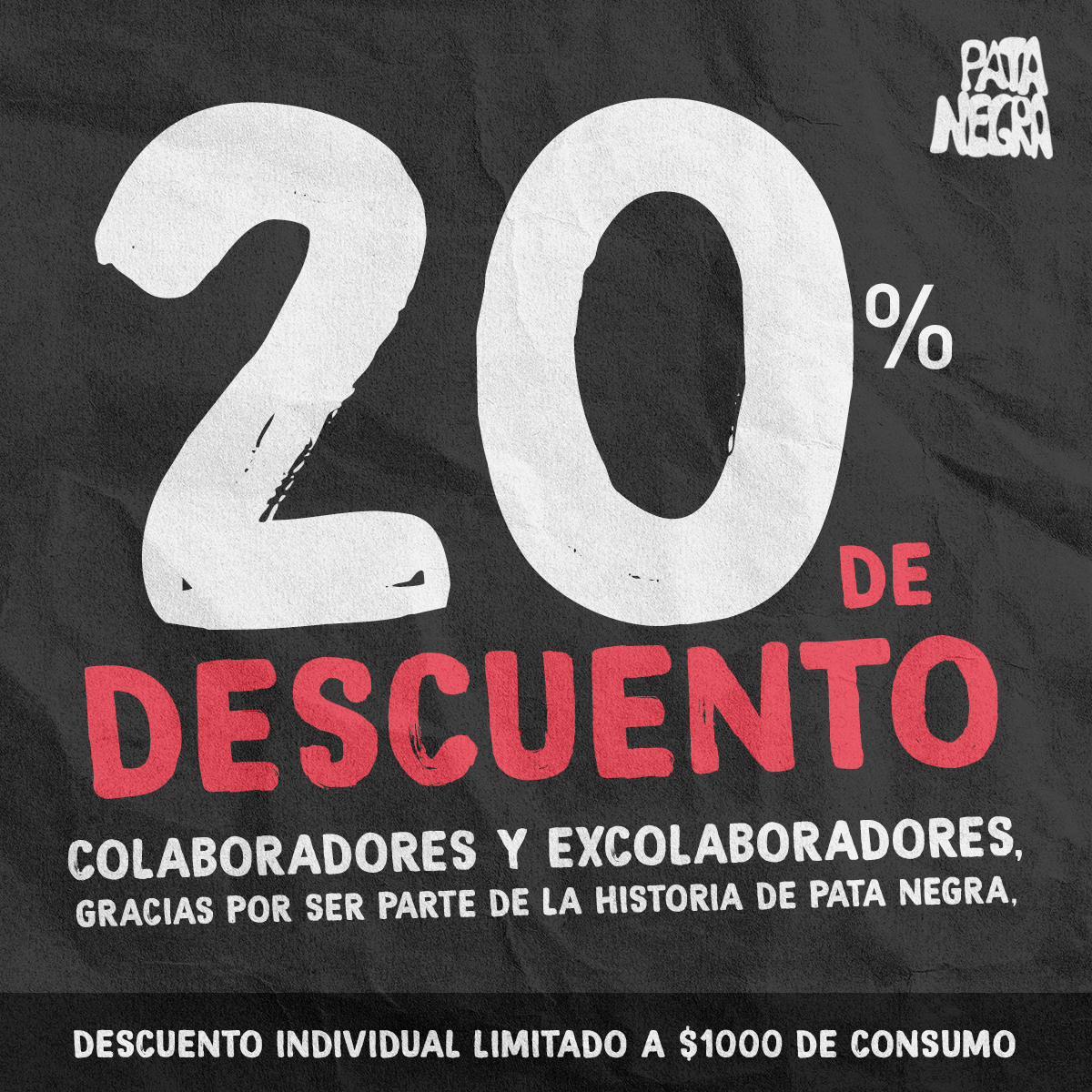 ¡#TodosSomosPata!
Gracias por ser parte de Pata Negra, sigamos creando historia juntos #DeVueltaAlPata