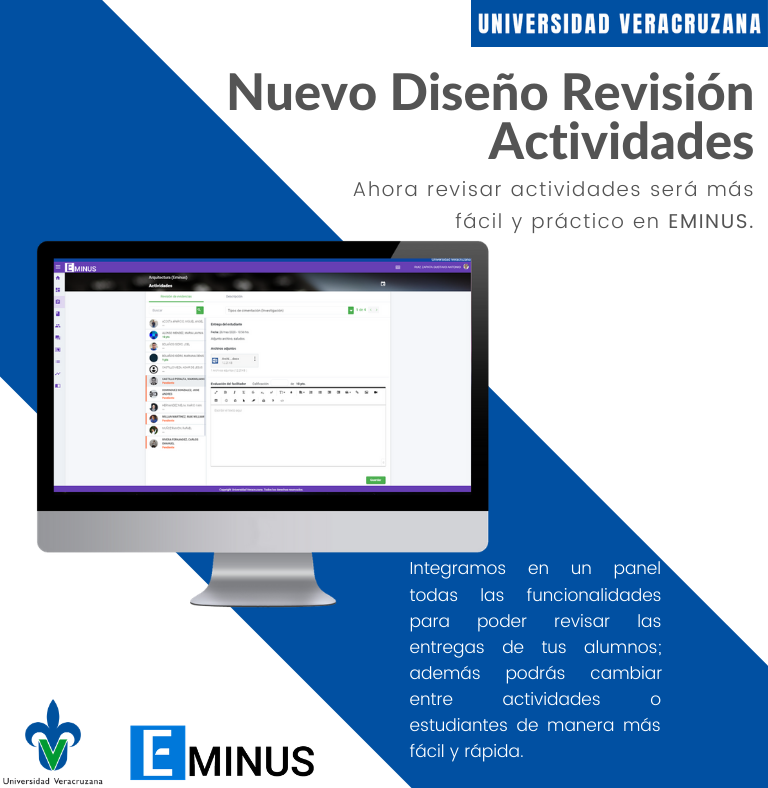 Nuevo panel para revisar actividades, todas las funcionalidades en un solo lugar sin tener que salir del panel.
