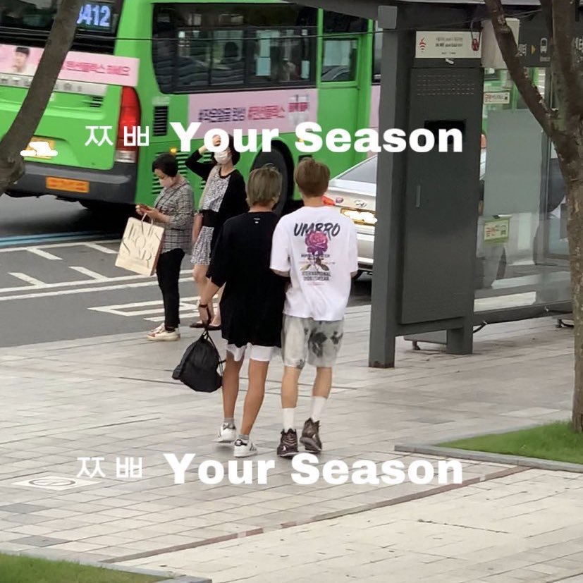 [200721] Jamba Juice Date  #MarkHyuckOP saw Mark and Haechan at Coex and went to Jamba Juice. Mark bought Americano. Haechan bought Carribean Passion Fruit. OP said Mark paid.