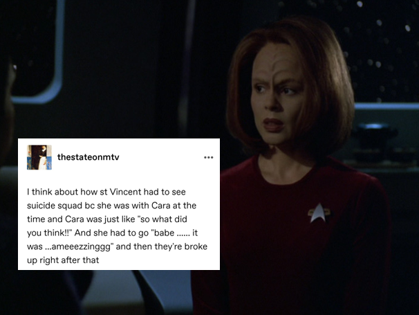 (this one might be *too* niche but i truly believe b'elanna would take a special interest in wlw drama)