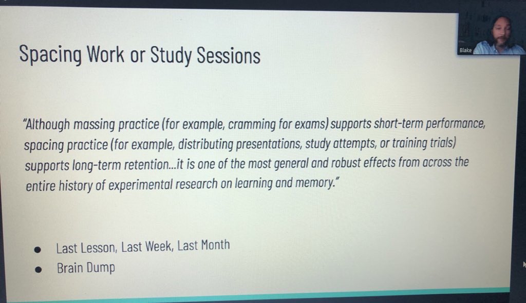 louisecass's tweet image. If they learn more, their grades improve, if their grades improve they’re happy students @effortfuleduktr #spacing #BrewEdClee