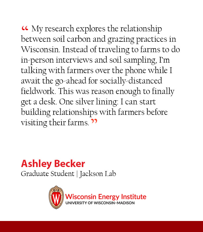 UWEnergy's tweet photo. This week, we're featuring Ashley Becker, a graduate student in Jackson Lab, and her story of how #ScienceGoesOn at #WEIRightNow.
"This was reason enough to finally get a desk." https://t.co/zeS8TQS1xQ