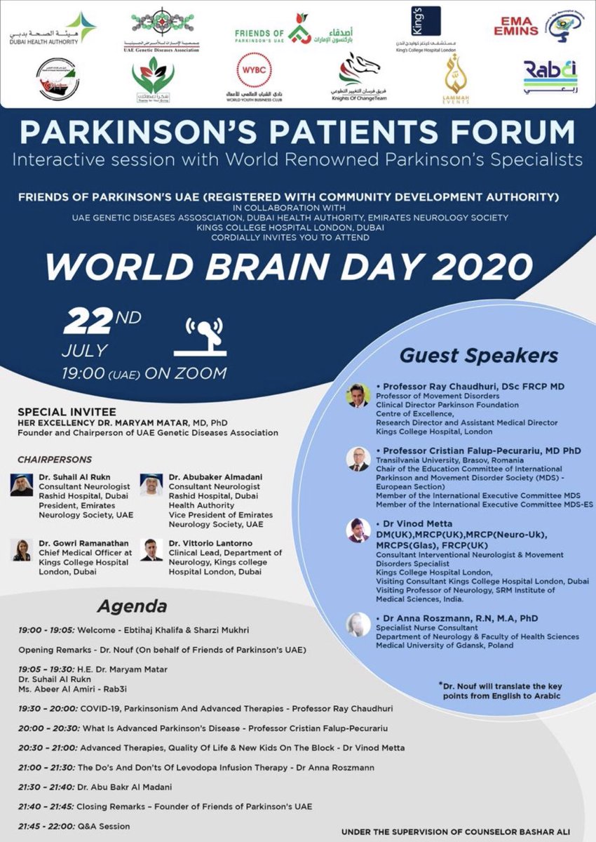UAE_GDA's tweet photo. #Parkinsons_Patients_Forum
#world_brain_Day
#2020
Join the session 👇🏻
https://t.co/pa124GRX7m

@ibtihal12345 
@dr_mo_alsayegh 
@fatmealanouti
@drmakclinic 
@60wael 
@drsanafarid 
@dr_mariammatar
@hamadyaseen
@AlaraimiDr
@alshammarsf
@hanialhadrami
@galanin1
@HaniChoudhry https://t.co/cMRO5evUCW