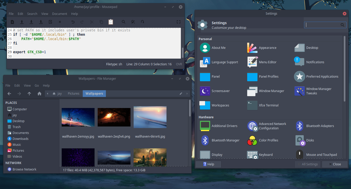 XfceNation's tweet photo. Would you like to try Xfce with CSD (client side decorations)? If you're running Xfce 4.14, add the below line to the ~/.profile file and restart your session.
export GTK_CSD=1
Learn more about Xfce's CSD plans https://t.co/qgoqOT5Ae5 #XfceCSD #XfceUI #XfceUX #XfceTips #Xfce416 https://t.co/e7A7BngPwH