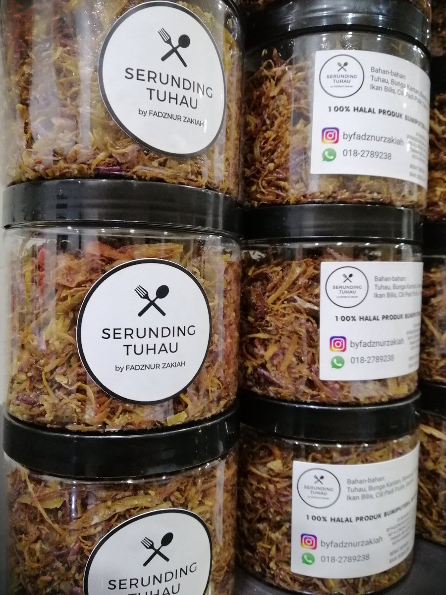syafiqafandi89's tweet photo. Assalamualaikum warga twitter. Minta support bisnes kecil kecilan saya. Serunding tuhau makanan tradisi masyarakat Dusun, Sabah. 100% halal produk bumiputera Muslim. Tekstur yang rangup, rasa yang sedap, sesuai untuk semua peringkat umur, makan bersama semua jenis makanan 😊 https://t.co/h3Gc2Ovl0g