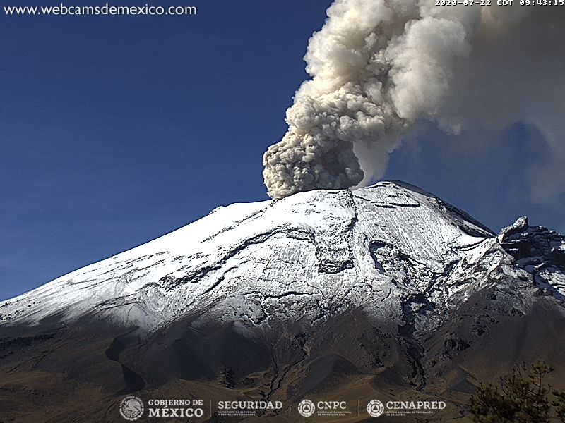 SkyAlertMx's tweet photo. Incrementó la emisión de ceniza del #Popocatépetl en los últimos minutos. Continúa la dispersión hacia EdoMex y Morelos.

Este tipo de actividad es la comúnmente observada en 26 años de actividad. https://t.co/FtMBYnUJiL