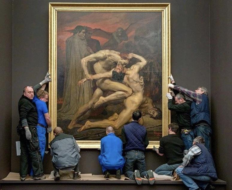 AventuraObscura's tweet photo. Dante and Virgil by William-Adolphe Bouguereau, oil on canvas (1850). 

Getting placed at the Musée d'Orsay in Paris. 
The scene accidentally became a renaissance style composition. https://t.co/wpNLwOzJsz