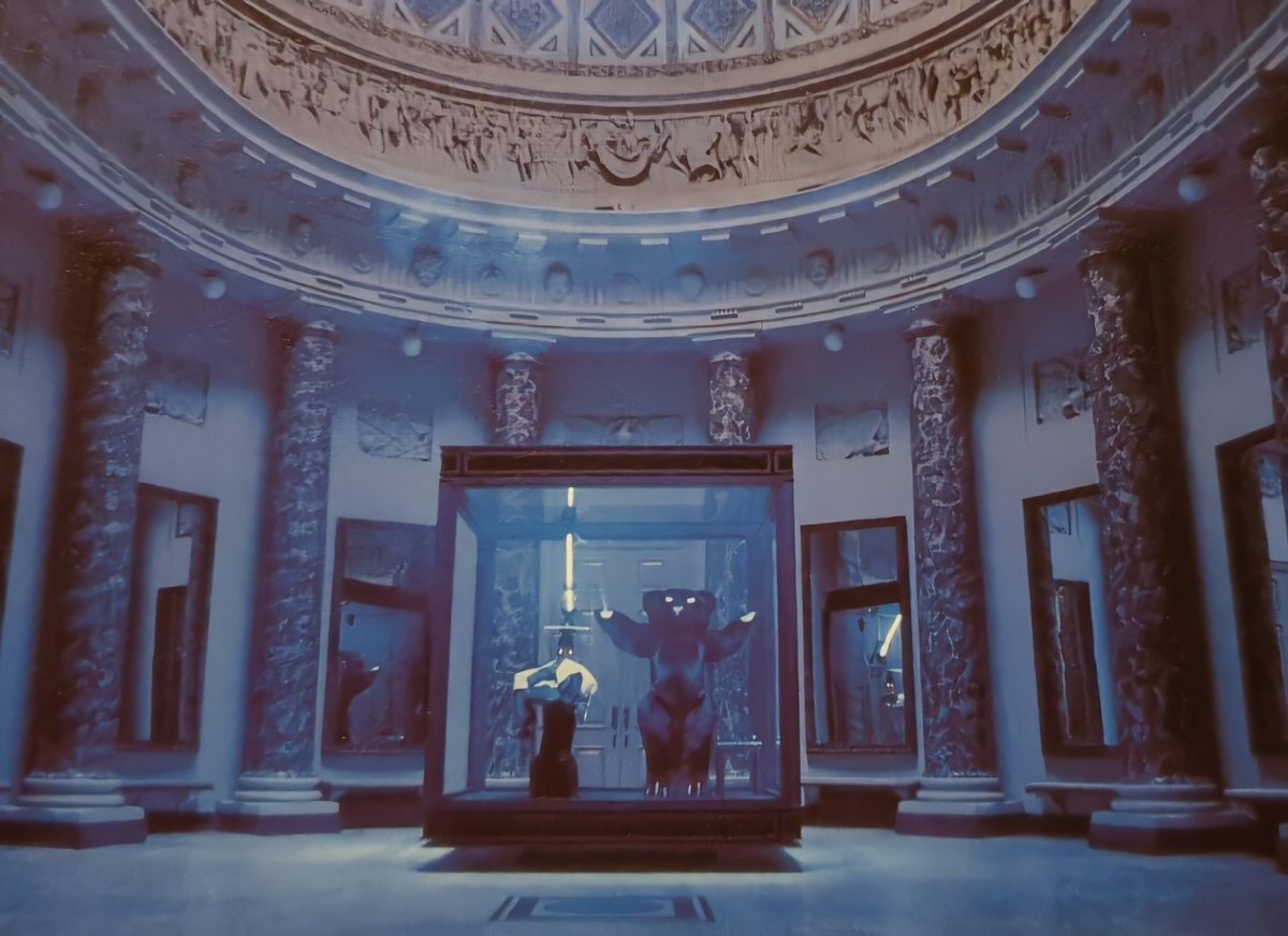 3. The teddy bear torture scene! In this notorious sequence Sir August (in teddy bear suit) rhythmically slices up a Prospero scientist’s face, set to classical music, with his sharp staff. Sir August needs to know secrets about the Prospero Program that only the scientist knows.