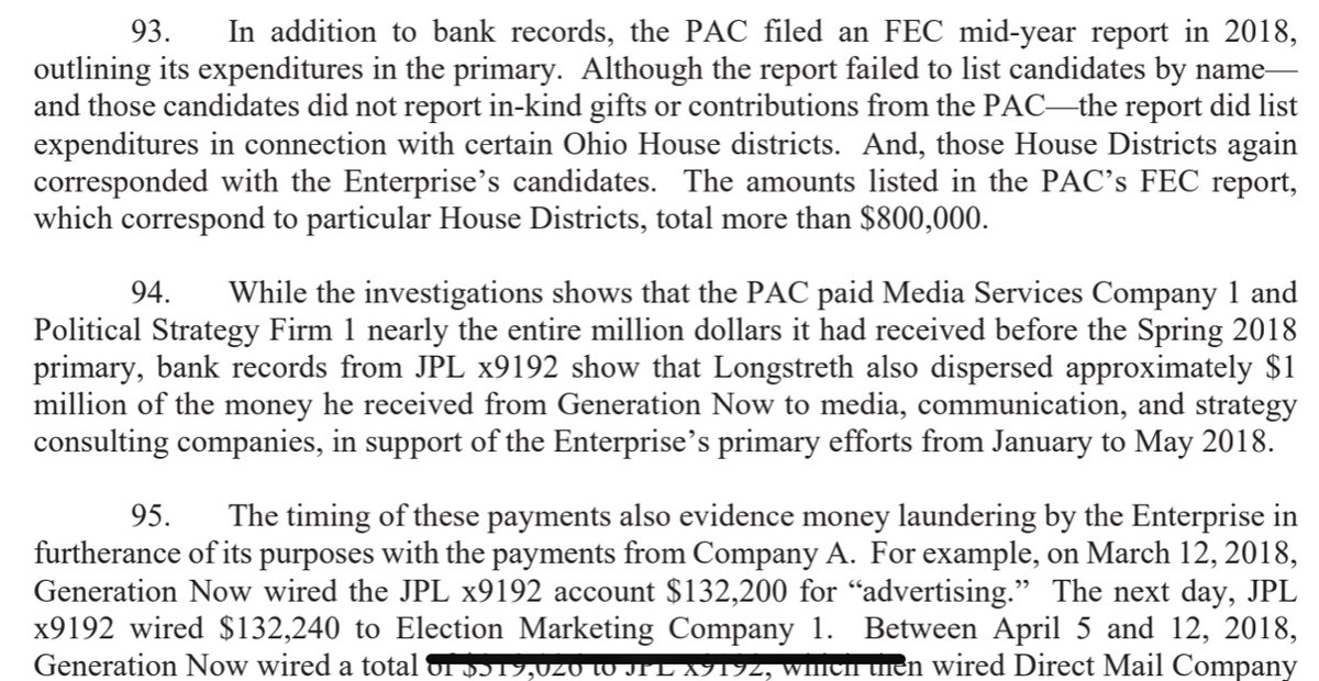 Ok so Bailout Sqaud is in place. Next step is getting legislation through. First Energy gave the money to Generation Now explicitly so Householder would pass HB 6. Pretty direct quid pro quo, aka, bribe. Pretty explicit illegal actions for a c4 and for an elected official.