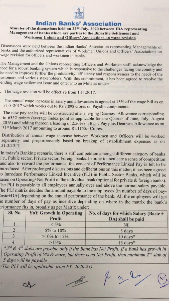 baujidesi's tweet photo. Dear Media,
After prolonged wait of #994Days Salary of Bankers has been revised by JUST 15%, that too with ONLY 2% load on Basic.
Tomorrow, while reporting this please don’t exaggerate things, as a Bank Clerk will find just a Change of apprx 2k in his Salary Slip.
Thank you. https://t.co/vTkI7ZE8MP