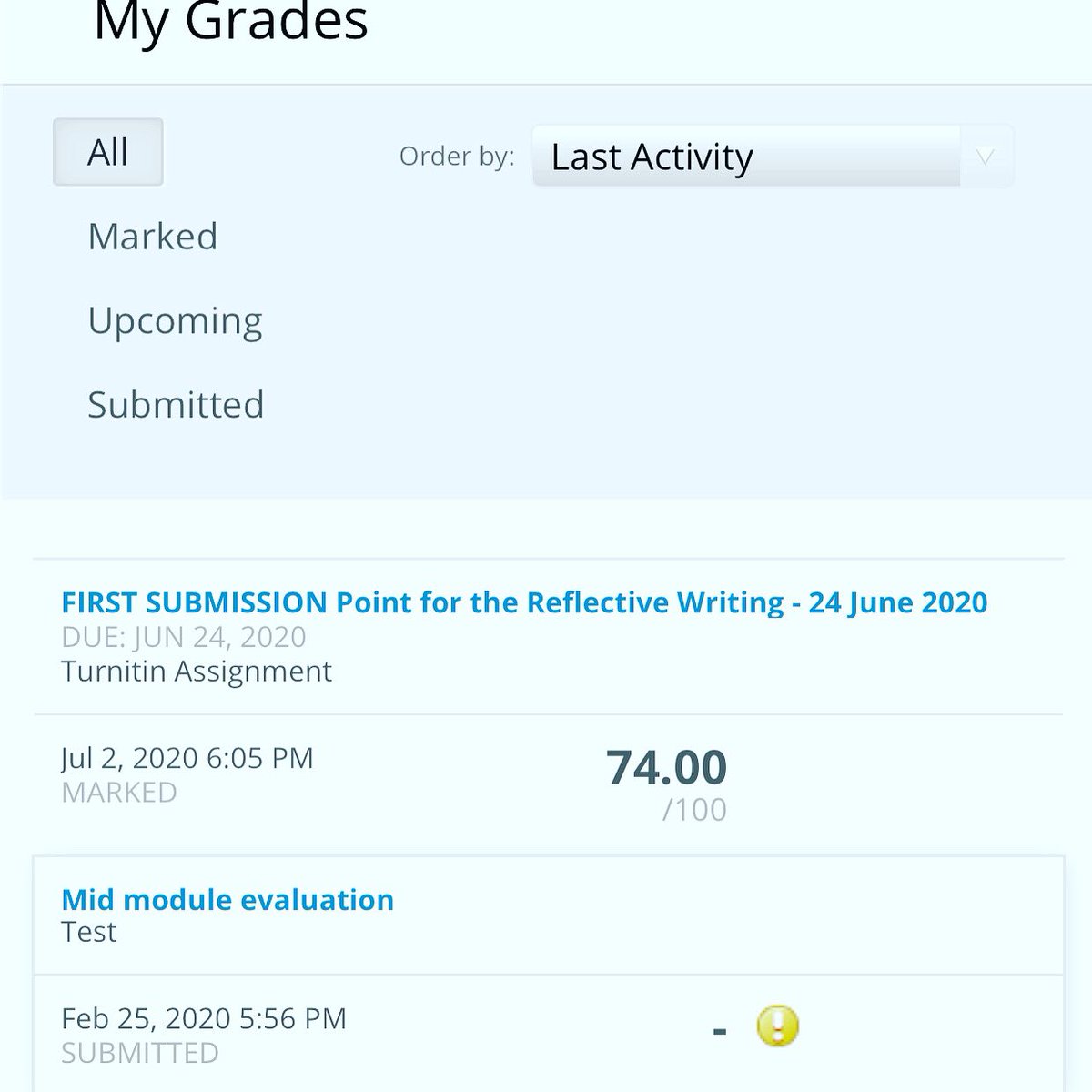 helene_becca's tweet photo. Little bit happy with my latest and final assignment result of year two. #year2passed #studentnurse https://t.co/CJMtjM0iZ3