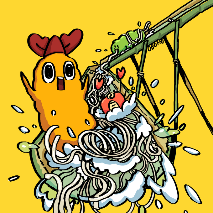 流しそうめんのtwitterイラスト検索結果 古い順