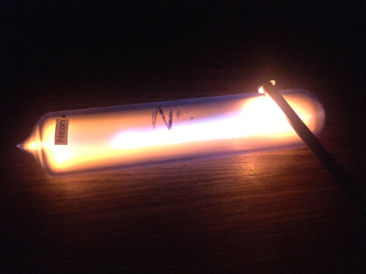 Here's one reason it's called Neon Lighting and not, say, Argon Lighting. Both the brightest and the prettiest of the gases in a discharge tube.  #elementphotos