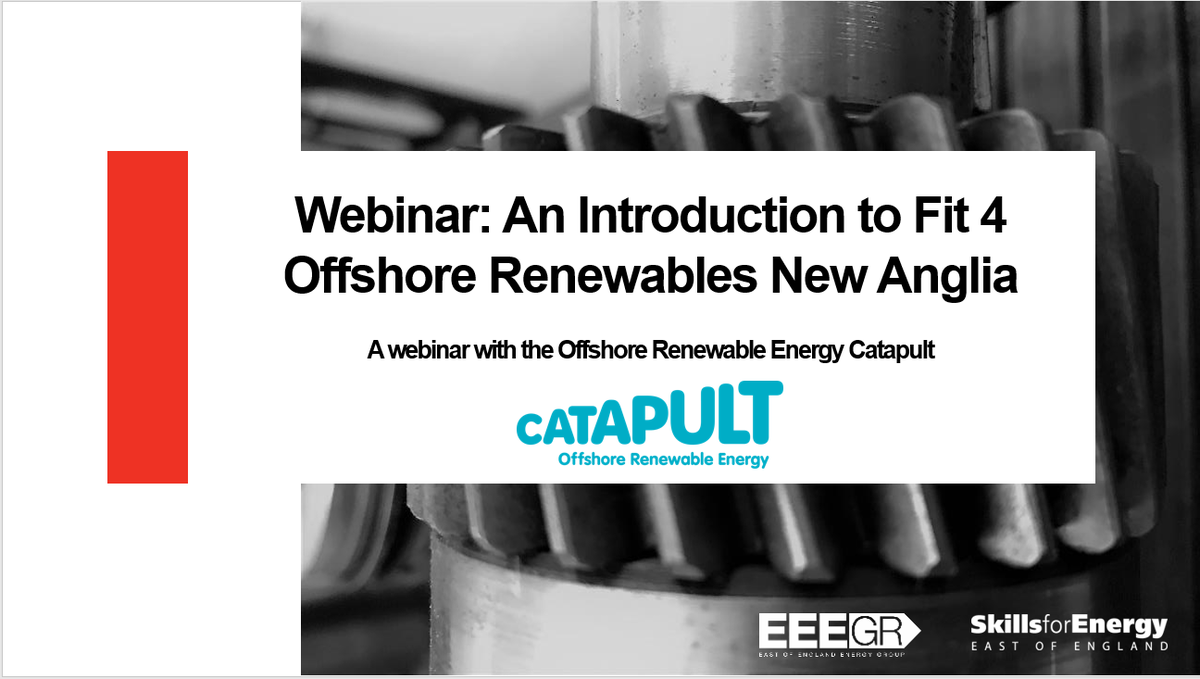 EEEGR's tweet photo. Did you catch our webinar with the @ORECatapult about the Fit 4 Offshore Renewables New Anglia programme?
Don't worry if not - you can still watch it at https://t.co/tPqnlaIW7i
#eeegr #webinar #ORECatapult #offshorewind #offshorerenewables #F4OR #NALEP @NewAngliaLEP https://t.co/nuau990mmC