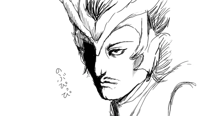 今描いた初描きの魔王信長 