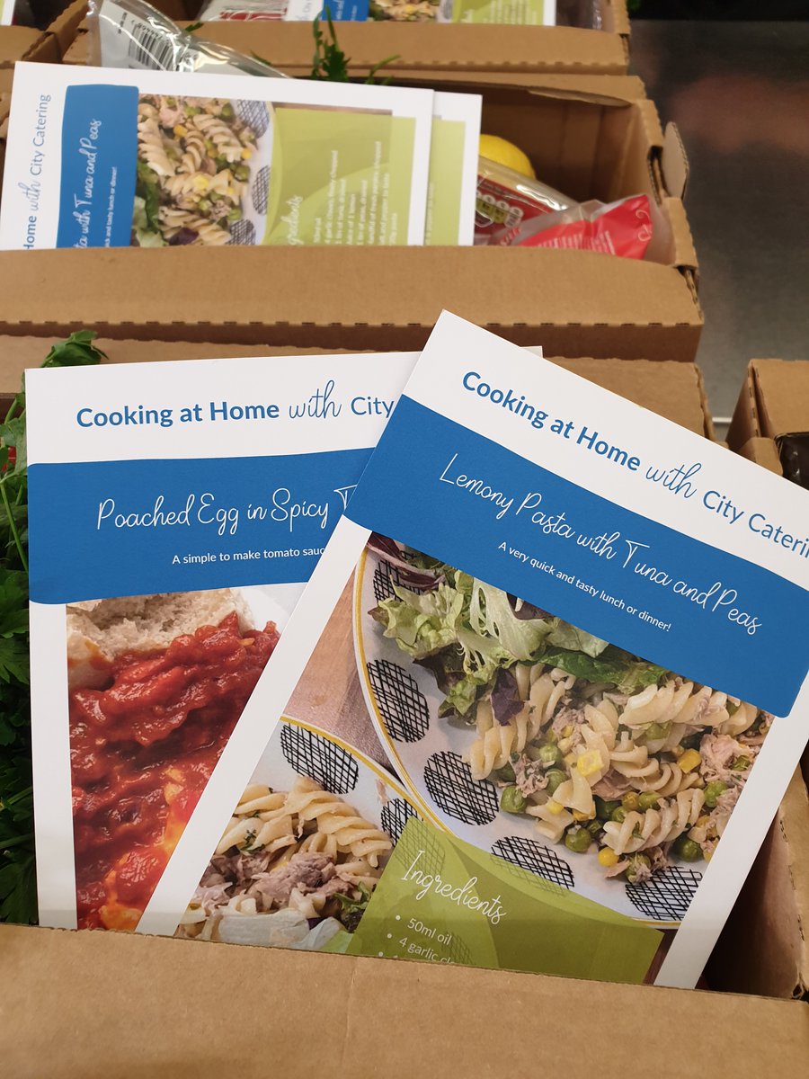 CityCateringSou's tweet photo. Thank you to YOU all for donating and sharing our fundraising appeal, and to our volunteer Abbie, for making the recipe cards, and our volunteer Daniel, for helping pack and deliver the boxes! We couldn't do it without all your support!! #FoodForGood https://t.co/SZvTr7Tf37