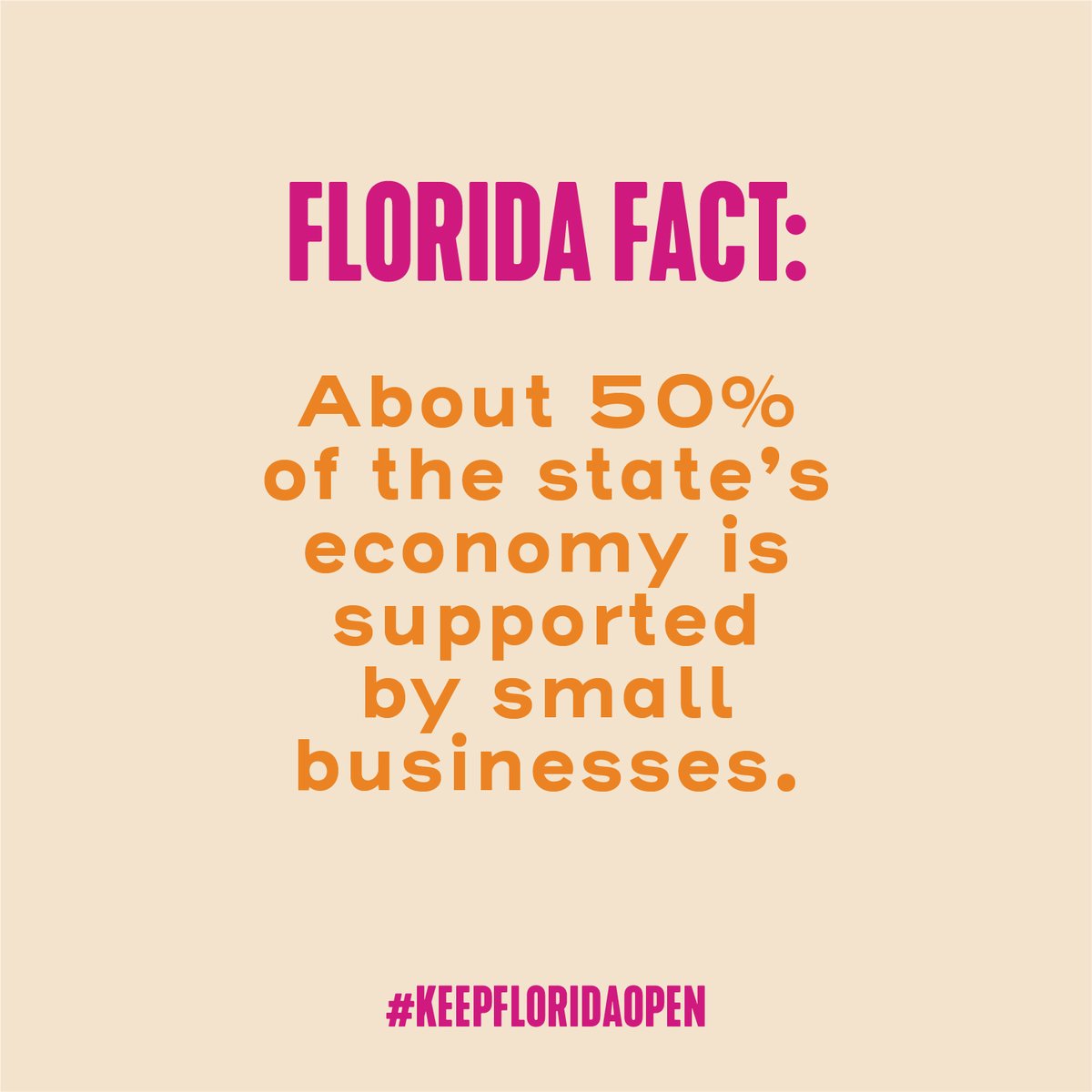 KeepFLOpen's tweet photo. Together we can #KeepFloridaOpen so #smallbusinesses can continue to play a meaningful role in our #economy. #shopsmall #florida https://t.co/EgeMpVR6mL