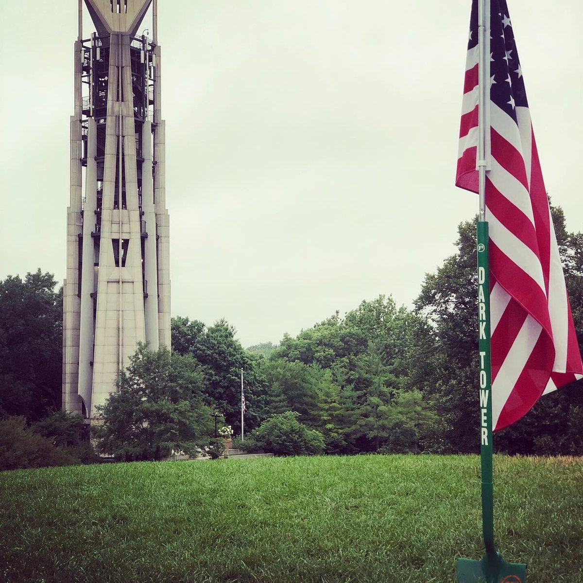 Earlier this year our brother #Noonan went home &amp; his SiteQ Flag was passed to his family (still standing in their yard). Today a replacement was planted at <a href="/F3DarkTower/">F3 DarkTower</a> in "Kelly Green" to honor his Irish Heritage and carries his name on the back. #legacy #HIM
