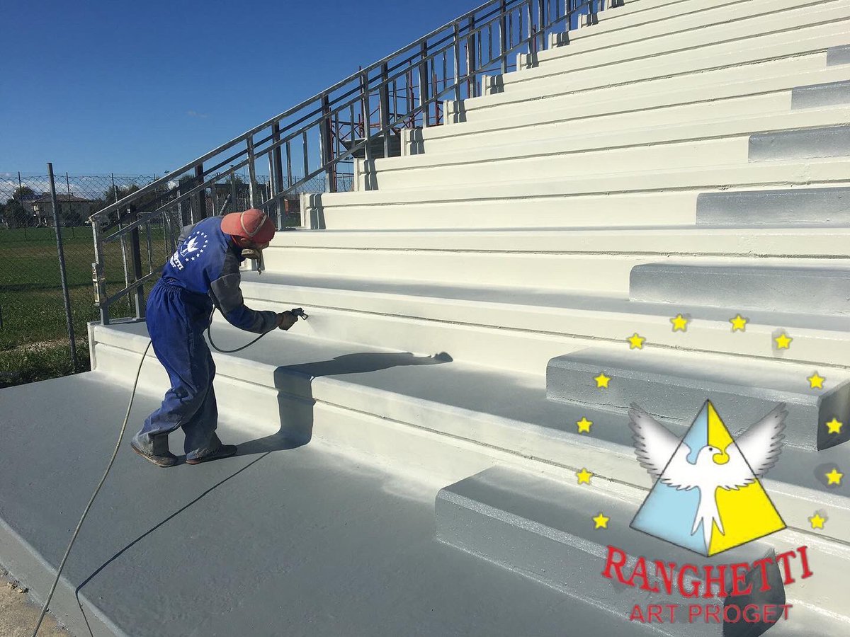 RanghettiArt's tweet photo. Impermeabilizzazione Tribune In Poliurea 
#poliurea #impermeabilizzazioni  #construction #hvac #greenliving #buildingenvelope #polyurea  #rooftop #architecture #waterproof #costruzioni #edilizia #roof  #buildings  #waterproofing #architettura #realestate #impresaedile #risparmio https://t.co/rqJWGh35Lz